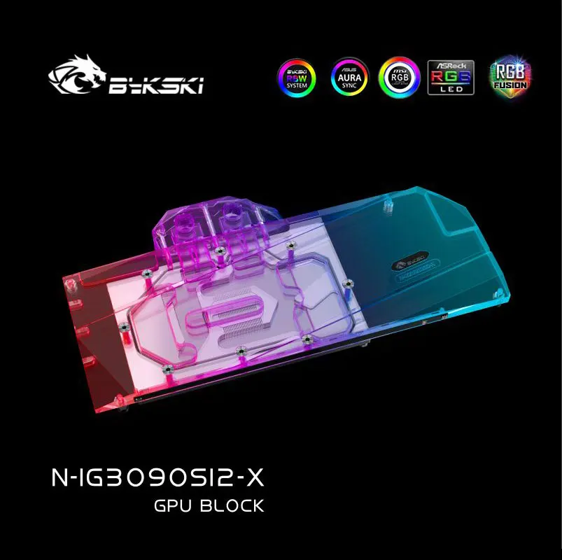 Bykski N-IG3090SI2-X PC Water Cooling video Graphics card Cooler 3090 GPU water Block For iGame N3090-2406X-SI2