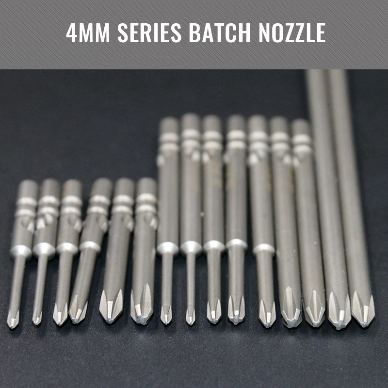 A-BF 4MM Magnetic Srewdriver Bits Cross Electric Batch Head S2 Alloy Steel Material Multi-standard Cross Phillips Hex Batch Tips