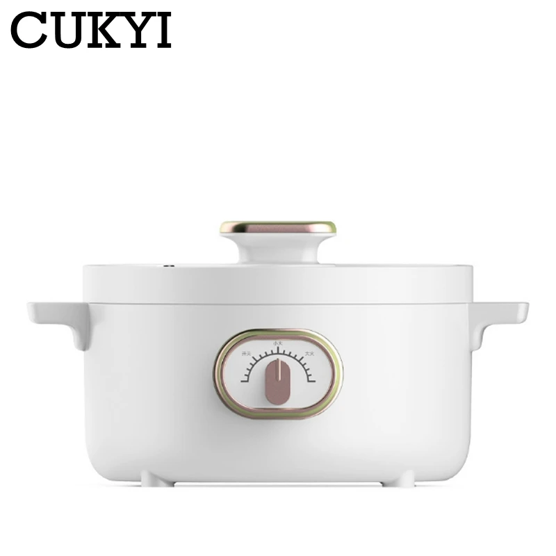 CUKYI 3L elektryczny Multicooker Mini garnek do gotowania patelnia do smażenia wrzący garnek do gotowania gorący kociołek makaron urządzenie do