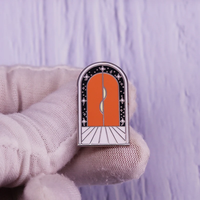Infinity Train Door Enamel Pin neon colored Brooch Cute Badge Fashion Jewelry Accessories