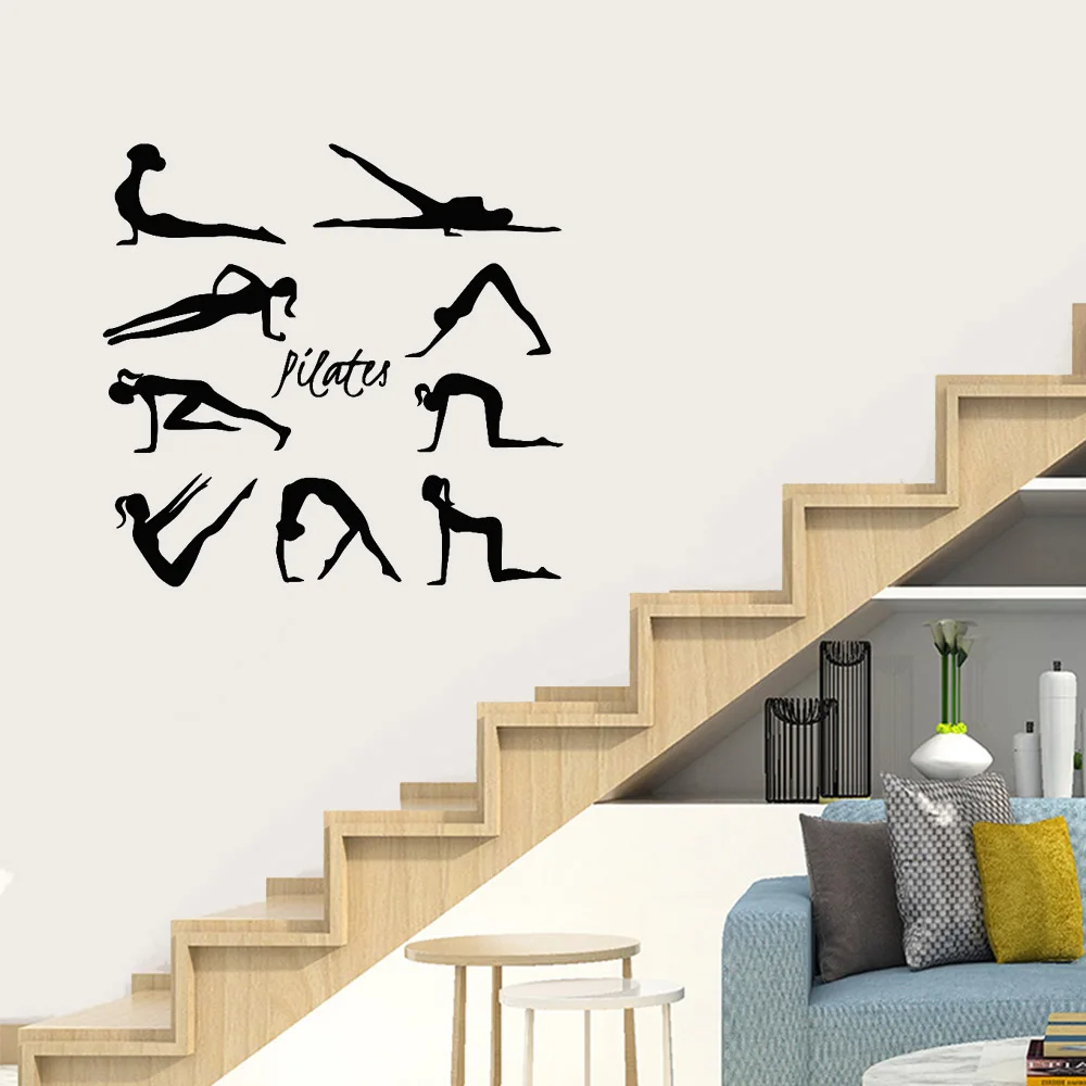 Beauty pilates Wall Sticker Vinyl Art Decor For Yoga Studio Bedroom Room Decoration Decal Stickers Mural