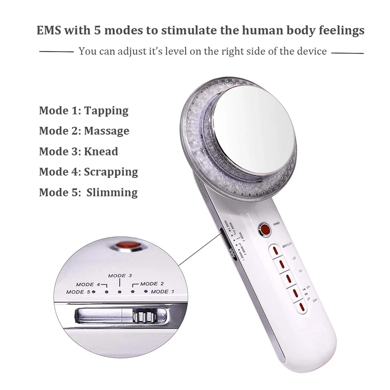 6 in 1 EMS Infrared Massager Body Sculpting Machine Weight Loss Cellulite Massage Slimming Fat Burner Beauty Instrument Tools