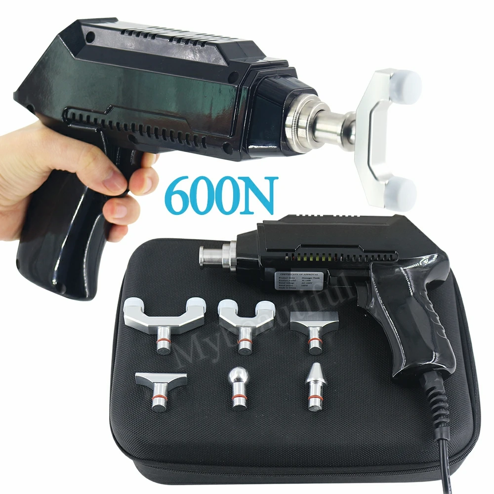 Electric Chiropractic Gun Adjustment Cervical Spine Tool 600N 6 Level Physical Therapy Spinal Correction Massager Activators