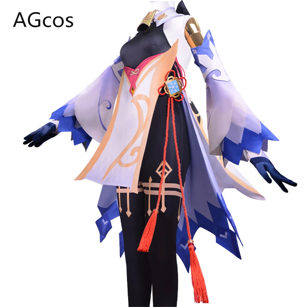 

AGCOS Game Genshin Impact Ganyu Cosplay Costume Woman Christmas Cosplay Sexy Dress