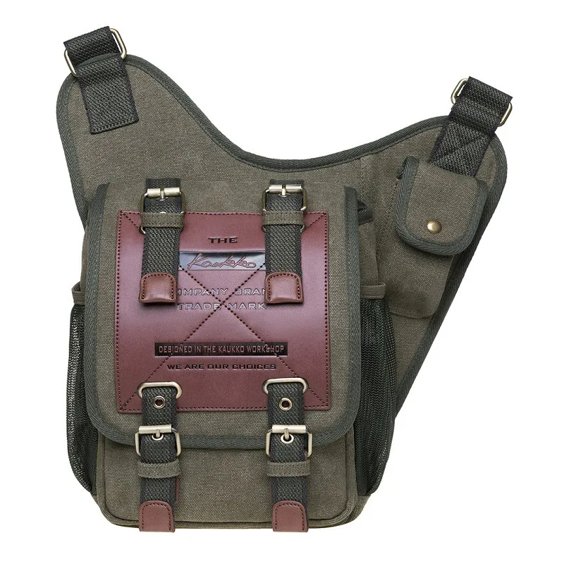 Mens Vintage Canvas Shoulder Messenger Bag Sling School Bags Tactical Outdoor Travel Hiking Satchel Travel bag