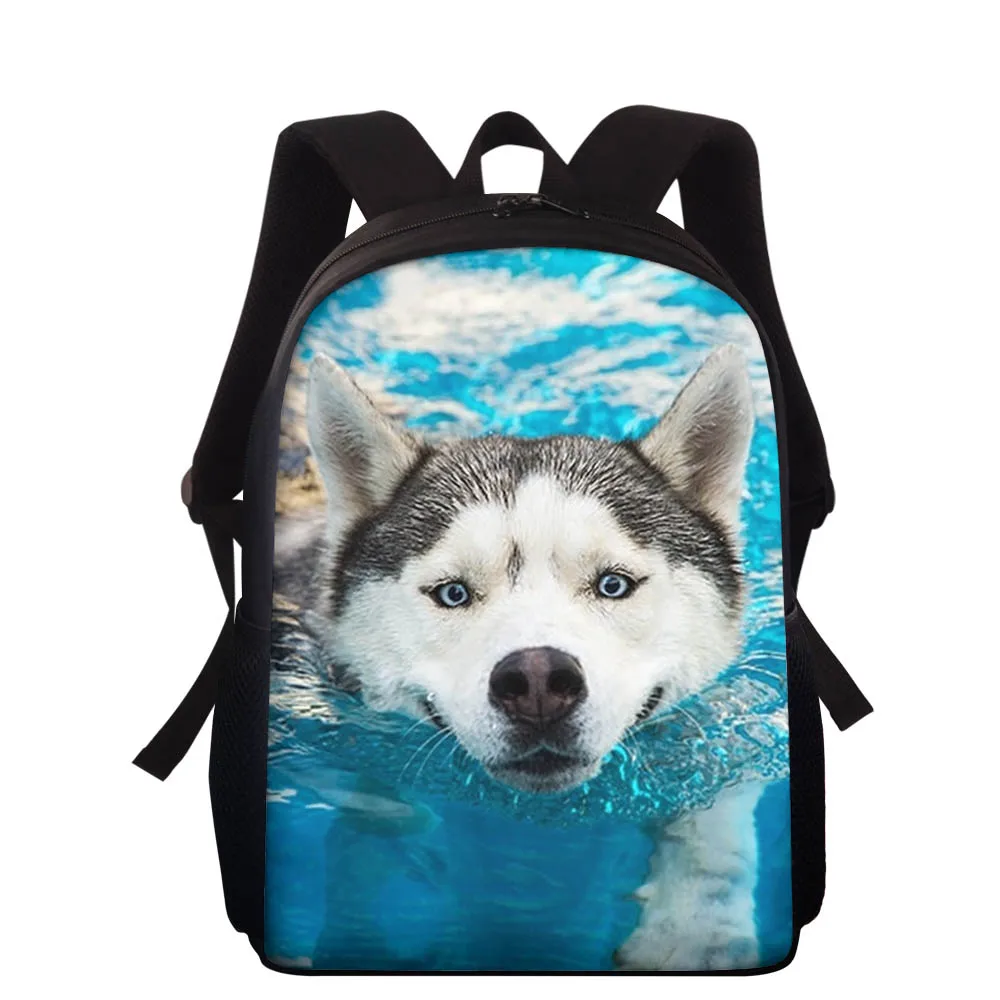 Imagem -02 - Hycool 3d Cão Husky 512 Bolsas de Escola para Meninos Cavalo Mochilas Criança Bolsa de Livro Crianças Bolsa de Ombro Mochila Anos de Idade