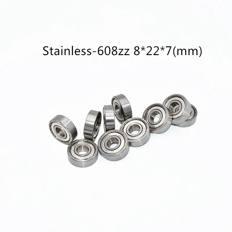 

Stainless steel bearing 10PCS S608ZZ 8*22*7(mm) free shipping antirust metal sealed High speed Mechanical equipment parts