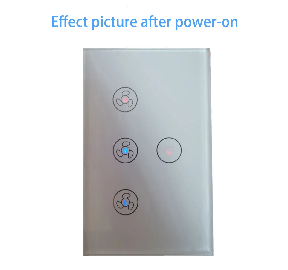 US standard Smart Fan Light Switch Ceiling Fan Light Touch Switch Support Mobile Phone Control Smart Switch