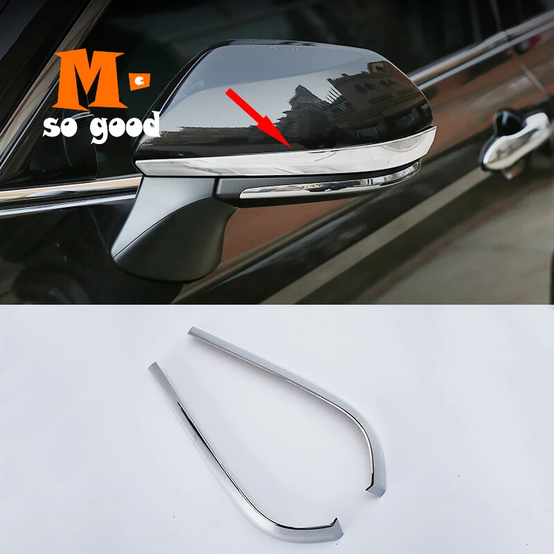 Trim Strips Decoration Sticker Covers Shell Accessories for Toyota Camry XV70 2018 ABS Chrome Car Rearview Rear View Mirror