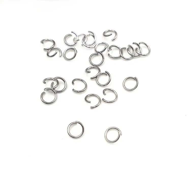 100Pcs/Bag The Latest European and American Fashion Stainless Steel Manual Connection Hanging Ring Opening of DIY Accessories