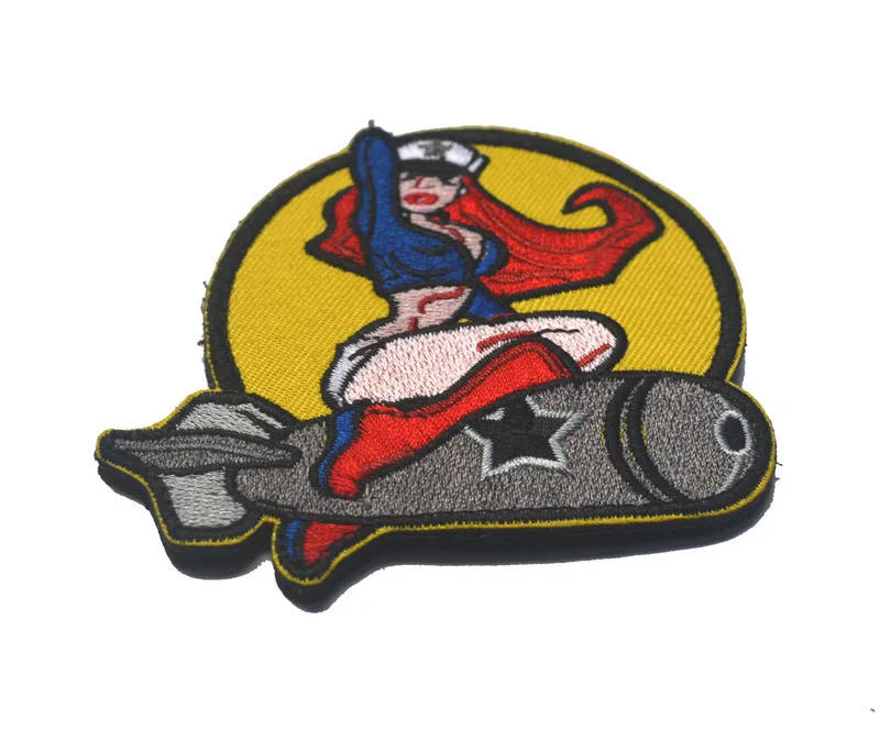 Wwii Us Army Isaf B52 Air Pinup Girl Usa  Full Color Brand Patch Bomber Pinup Girl Tactical Combat Hook Badge Patch