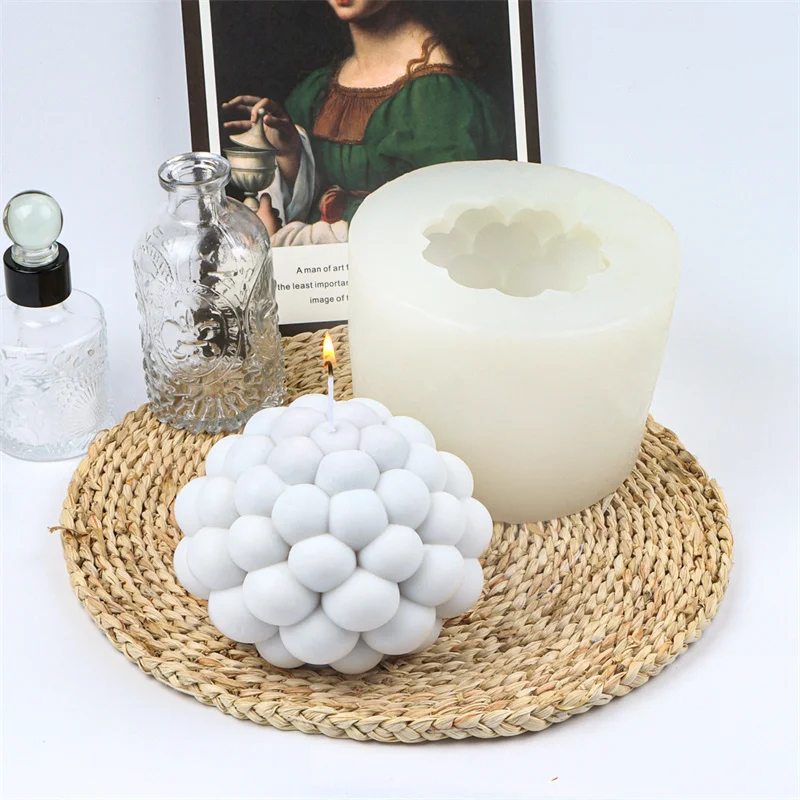 DIY Round Ball Wedding Candle Silicone Mold Aromatherapy Home Decoration Sphere Resin Making Accessories