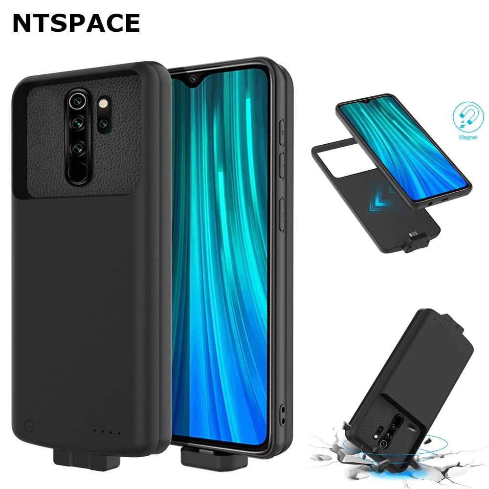 5000mAh Power Bank Cover For Xiaomi Redmi Note 8 Pro Battery Charger Cases Portable Powerbank Charging Case For Redmi Note 8