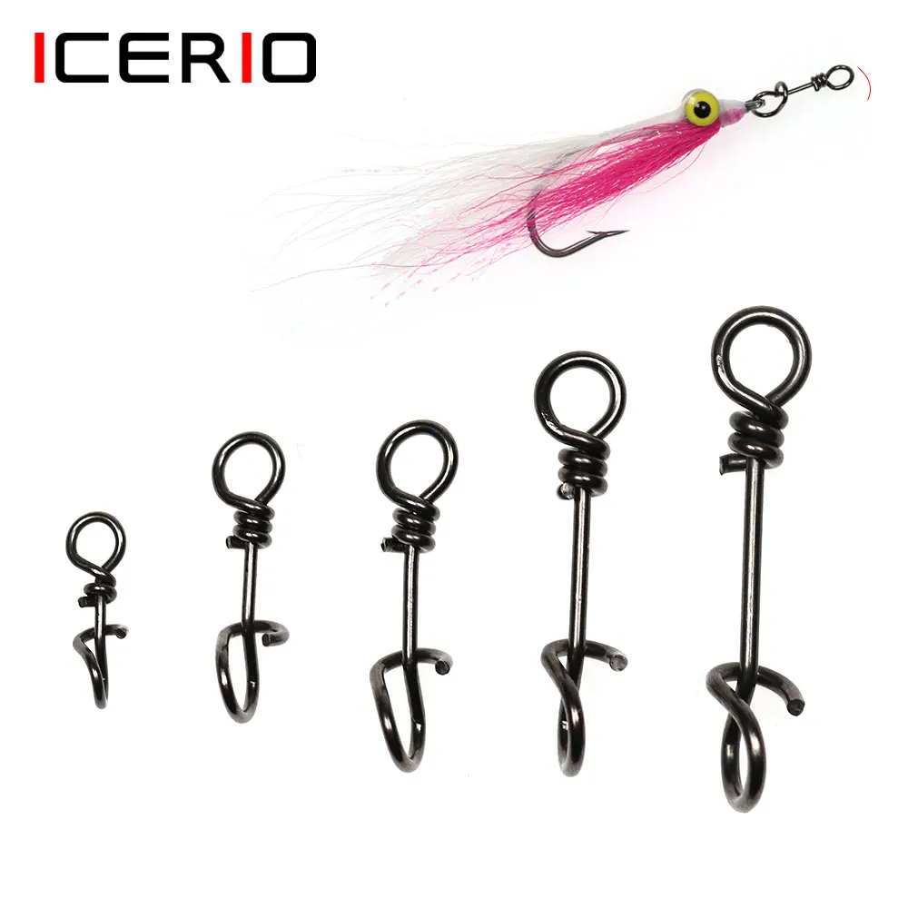 Clips de mosca ICERIO cambio rápido – Acero inoxidable sin nudos