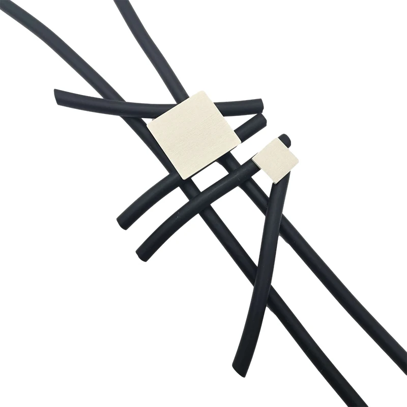 UKEBAY New Long Statement Necklaces For Women Rubber Jewelry Square Wood Accessories Ethnic Clothes Chain Party Pendant Necklace