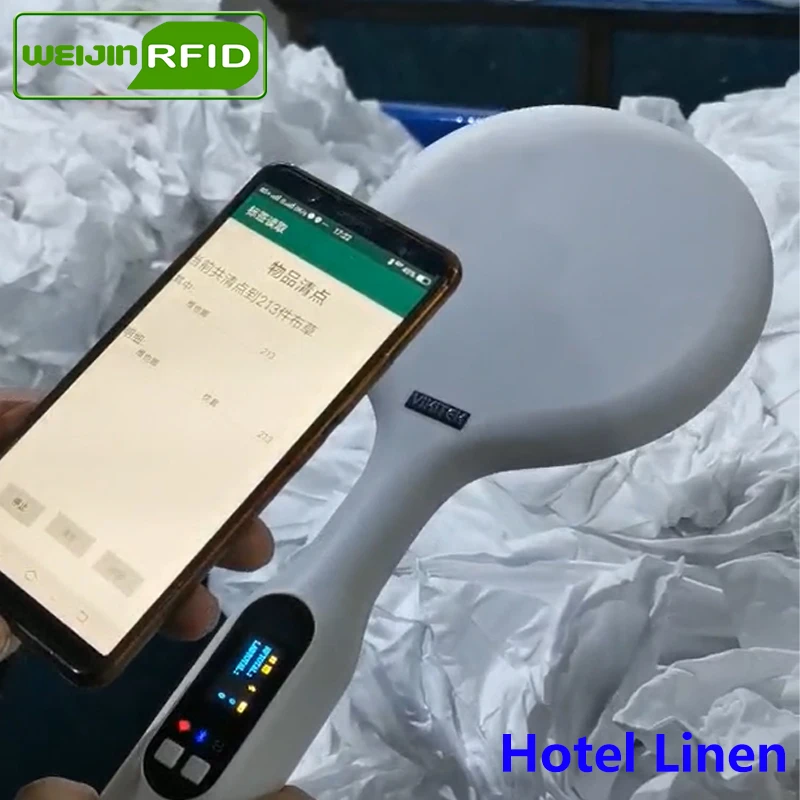 Uhf Rfid Handheld Reader Dichte Tag Lezen Draagbare Encoder Bluetooth Linnen Kleding Sieraden Inventaris Scanner Writer Copier