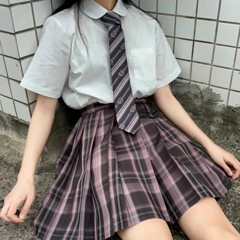 ナイトクラブ用ハイウエストプリーツスカートチェック柄スカートレディース制服