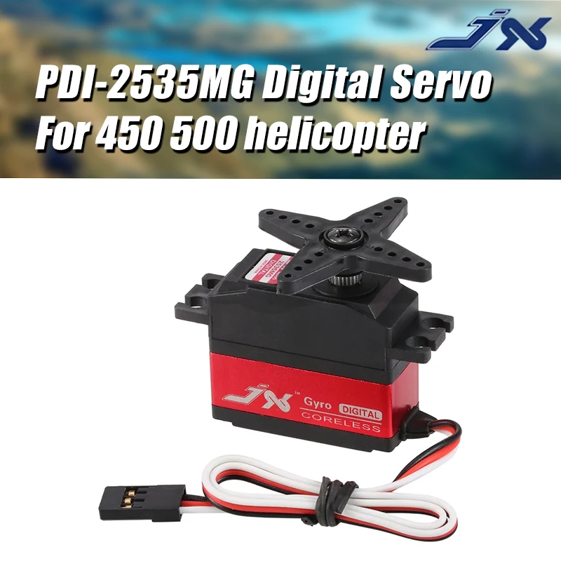 

JX PDI-2535MG 25g Waterproof Metal Gear Micro Digital Coreless Tail Servo For RC 450 500 Helicopter Fixed-wing Airplane