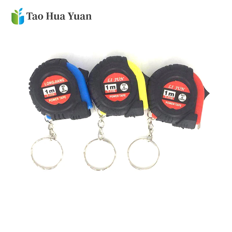 Mini Power Tape Measure Keychain Universal Pull Ruler Metric Tape Measure Retractable 1m Measuring Tape Meter Inch Tailor Tool A