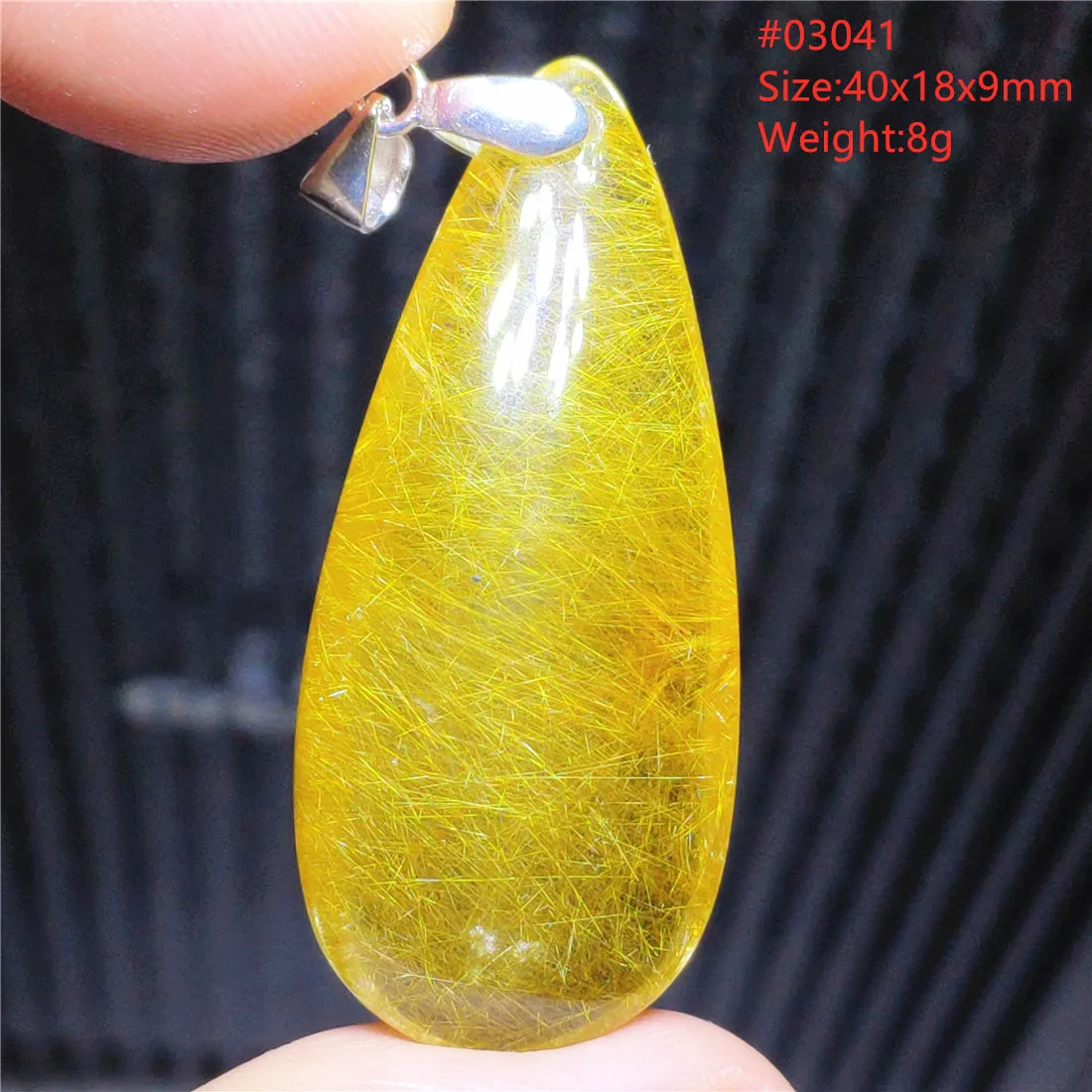 Genuine Natural Gold Rutilated Quartz Water Drop Pendant Gemstone Brazil Necklace Waelthy Stone Women Men Jewelry Brazil AAAAAA