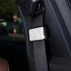 Diamond Rhinestone Car Seat Belt Clip Adjustable Seat Belts Stopper Buckle Vehicle Safety Belt Clamp Universal Car Accessories