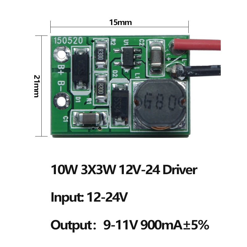 Controlador LED de alta potencia, fuente de corriente constante, transformador de iluminación de lámpara, 10W, 20W, 30W, 50W, DC12V-24V