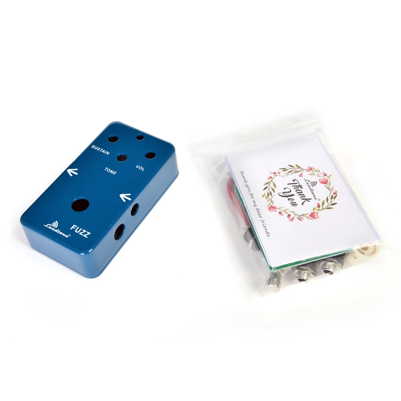 LANDTONE  DIY Fuzz& Distortion Pedal All Kit With 1590B Style Aluminum Box, True Bypass for Bass Guitar