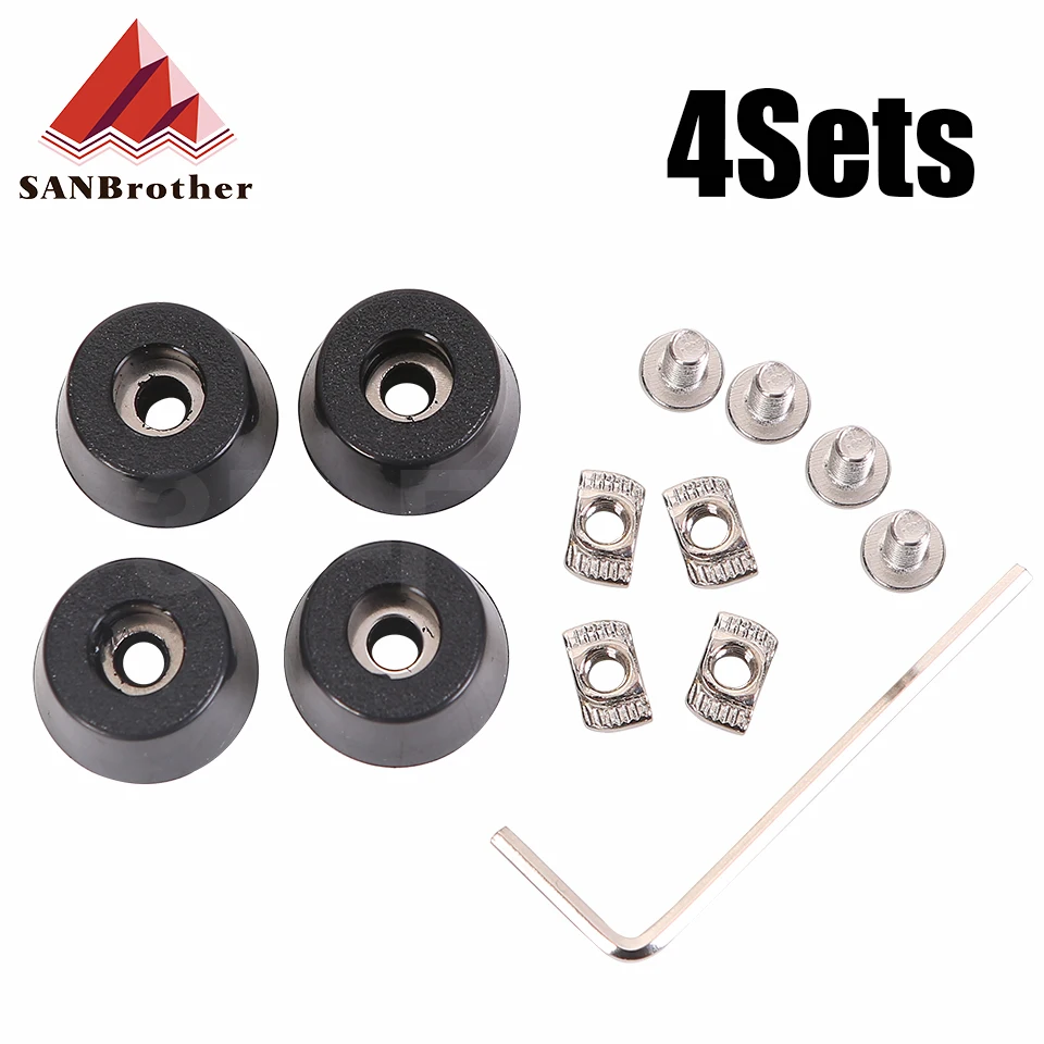 4 Sets 3d Printer Antivibration Feet For i3 MK3 Printer Kit Anti-vibration Rubber Landing Mat Feet For 2020 Profile