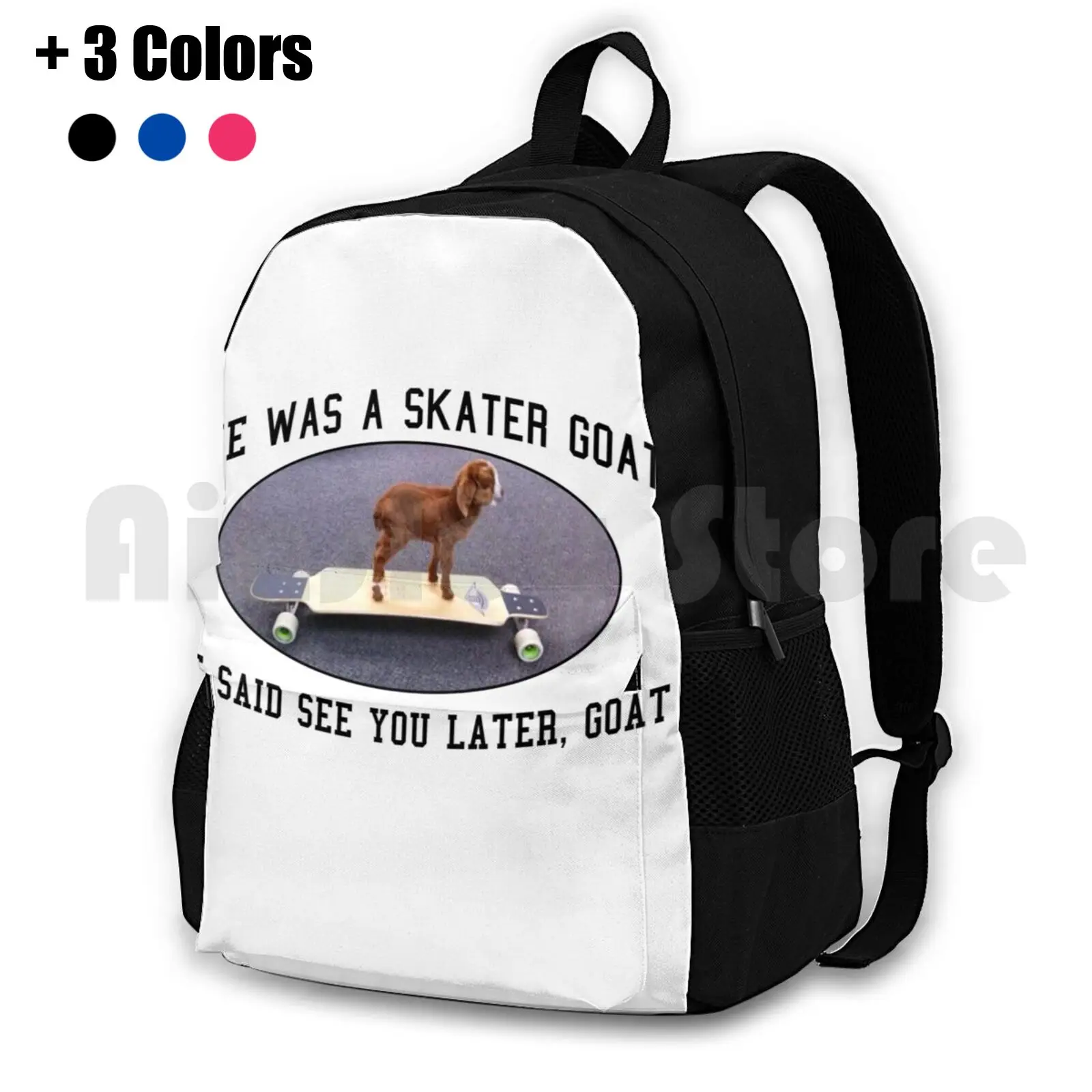 Skater Goat Outdoor Hiking Backpack Riding Climbing Sports Bag Tumblr Goat Skater Goat Skater Cool Funny Hipster Goat Simulator