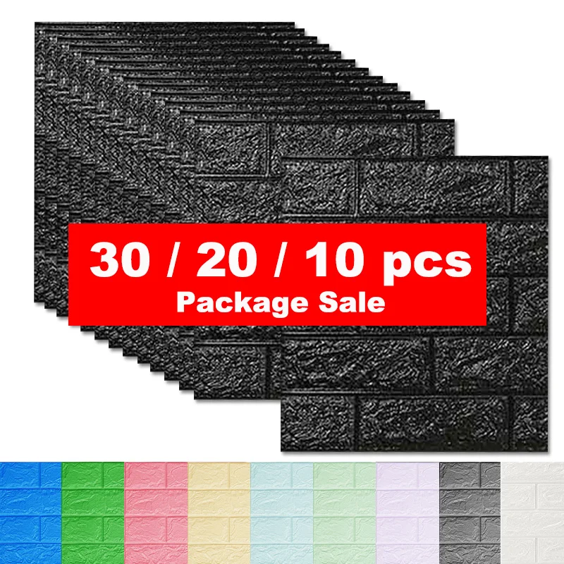 

3D Brick Sticker Mordern DIY Waterproof Foam Self-Adhesive Wallpaper For Kids Room Kitchen Roof Ceiling Background Wall Decor