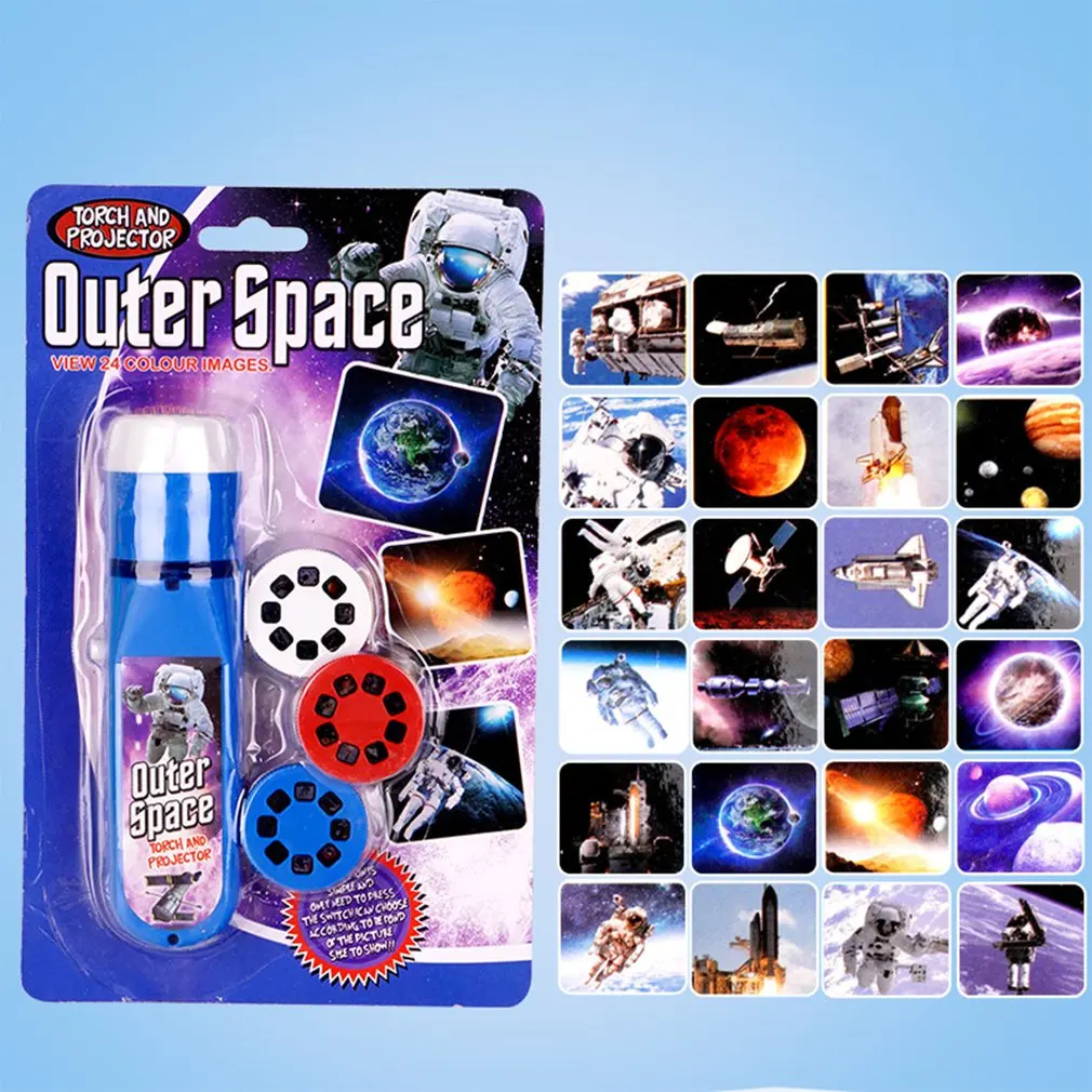 Projection Flashlight Light Outer Space Pattern Kids Projector Parent-child Interaction Puzzle Early Education Luminous Toy