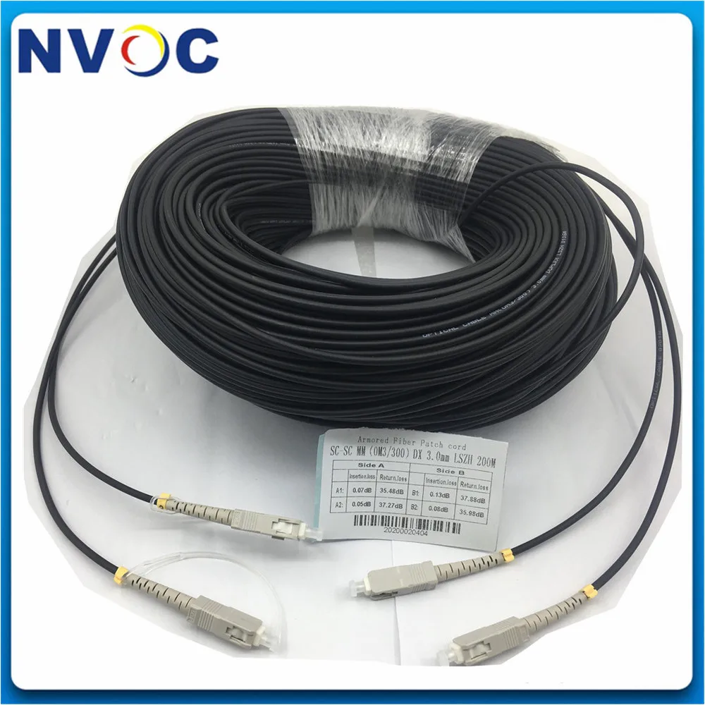 

2Core 250M LC SC ST FC SM MM OM1 OM2 OM3-300 2C LC/UPC-LC/UPC Outdoor Armored Armoured LSZH Fiber Opticial Patch Cord