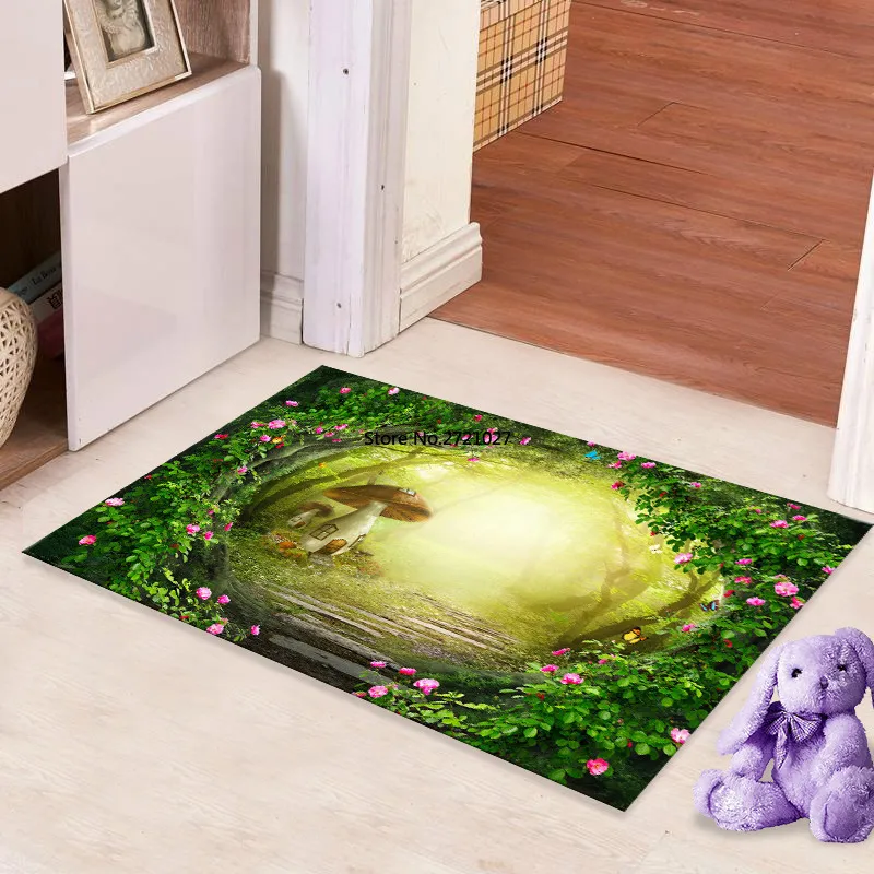 3D Cartoon Living Room Coffee Table Bedroom Carpet Bedside Door Mat Floor Mat Customized Floor Mat