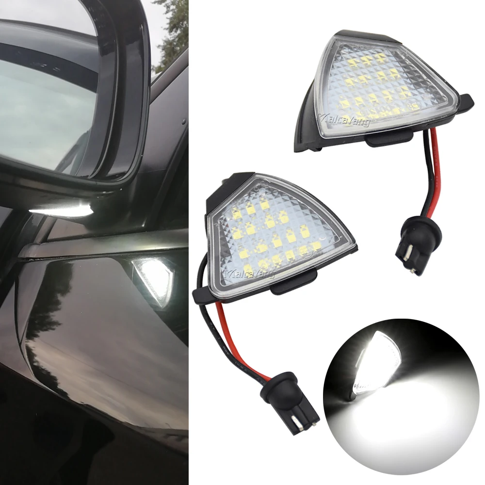 2x Error Free LED Under Mirror Light Puddle Lamps For VW Golf 5 GTI Mk5 Jetta Passat B5 B6 CC R32 Sharan Eos Tourn Welcome Light