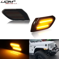 iJDM Amber yellow LED Side Marker Light For Jeep Wrangler JL 2018-up,For Gladiator 2020-up Replace OEM Turn Signal Light 12V