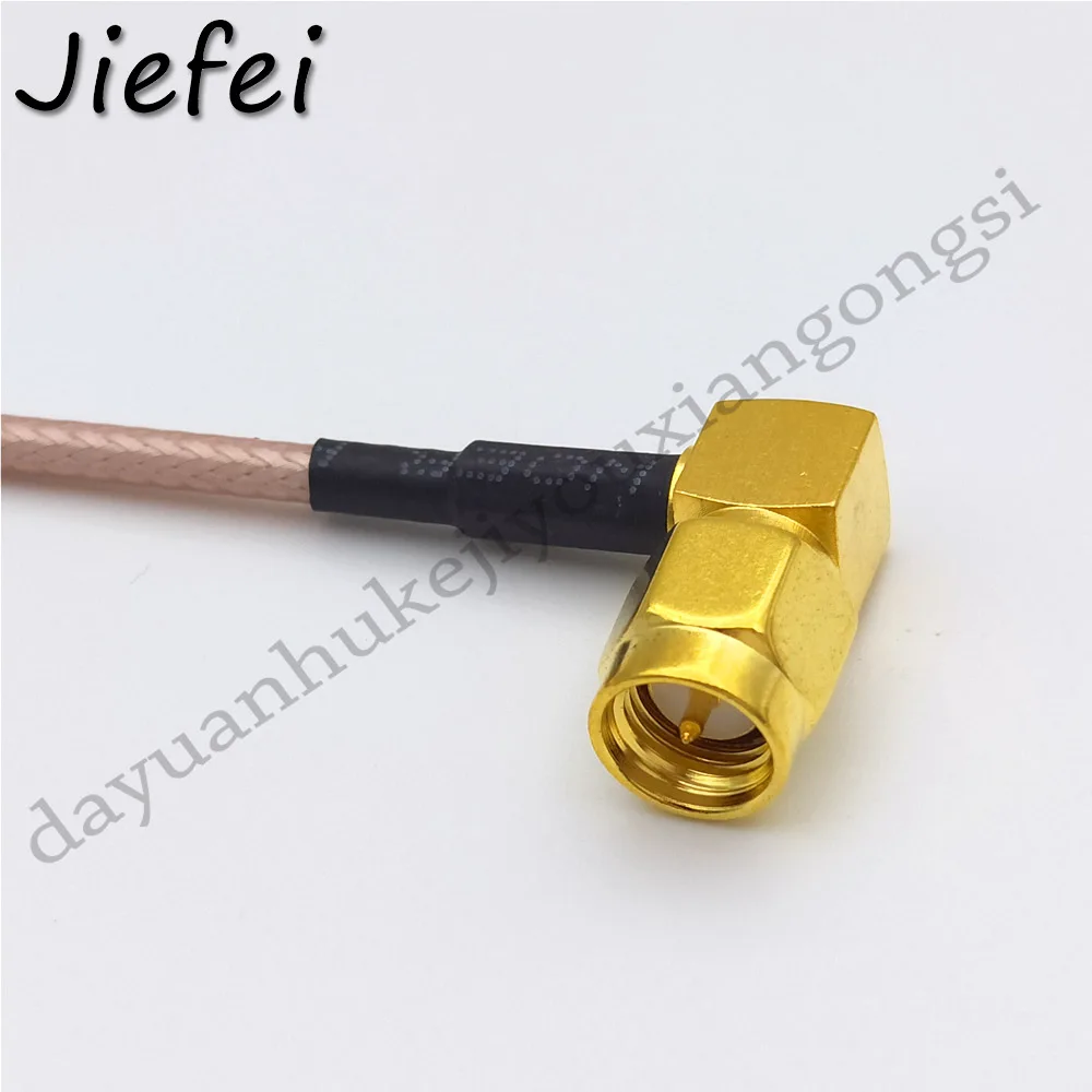 20-100pcs 15cm 20cm 30cm 50cm modem extension cable SMA male 90 degree right angle to SMA female pigitail adapter RG316