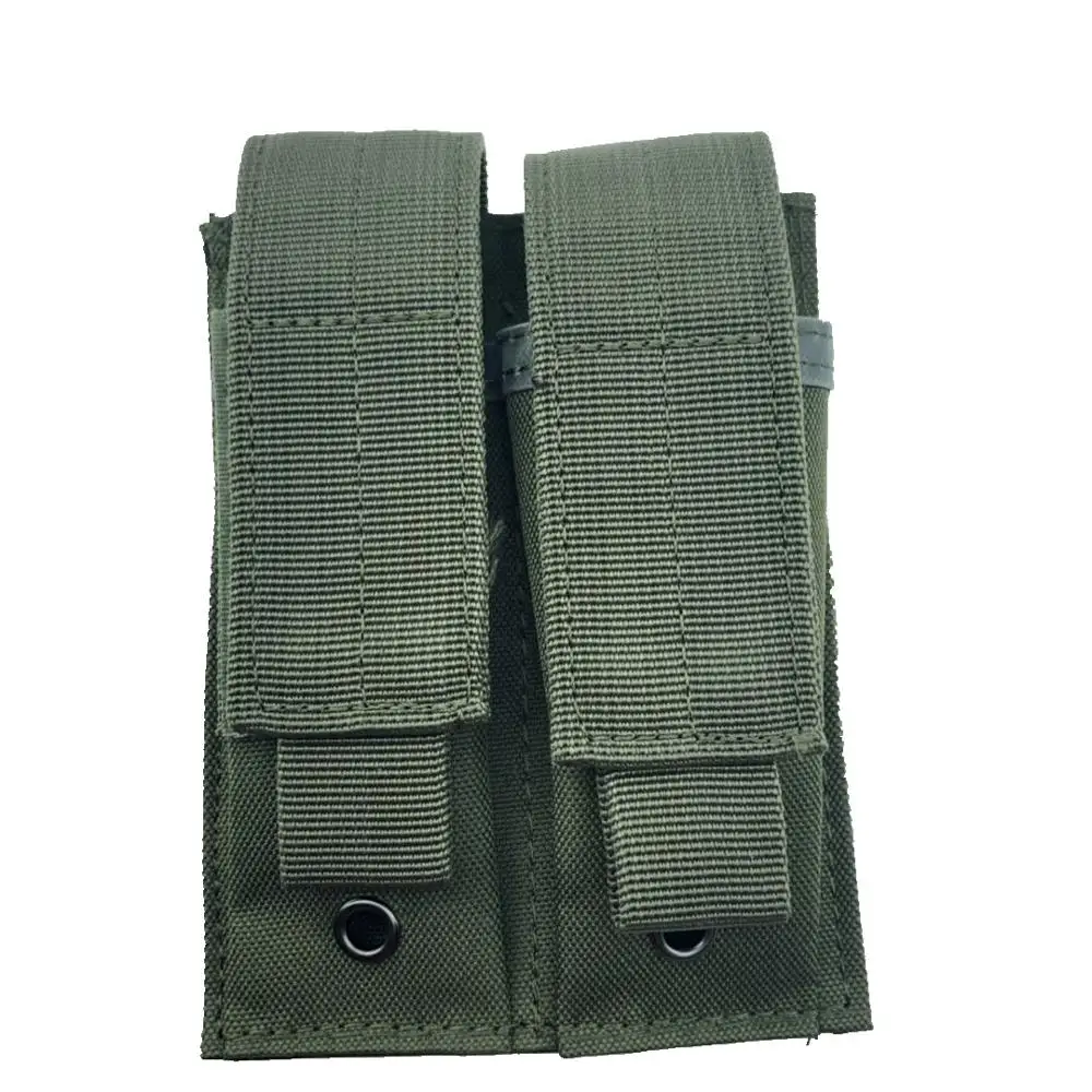 New Molle Double Pistol Mag Pouch Single Double Stack Magazine for 9mm/.40 Calibers Gl 17 S&W M&P Sig 226 / 229 1911