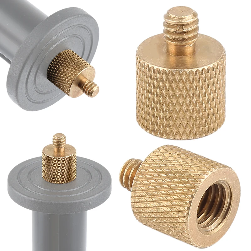 Parafusos universais para câmera, parafuso adaptador macho, conversão de 1/4 a 3/8 de polegada, tripé de latão, adaptador de montagem rápida