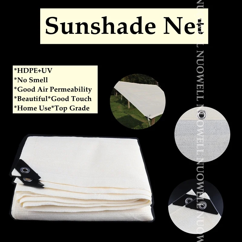 

HDPE Anti-UV Shading Net Off-White SunShade Net Customize Home Terrace Balcony Privacy Safety Fence Netting Canopy Sunshade Net