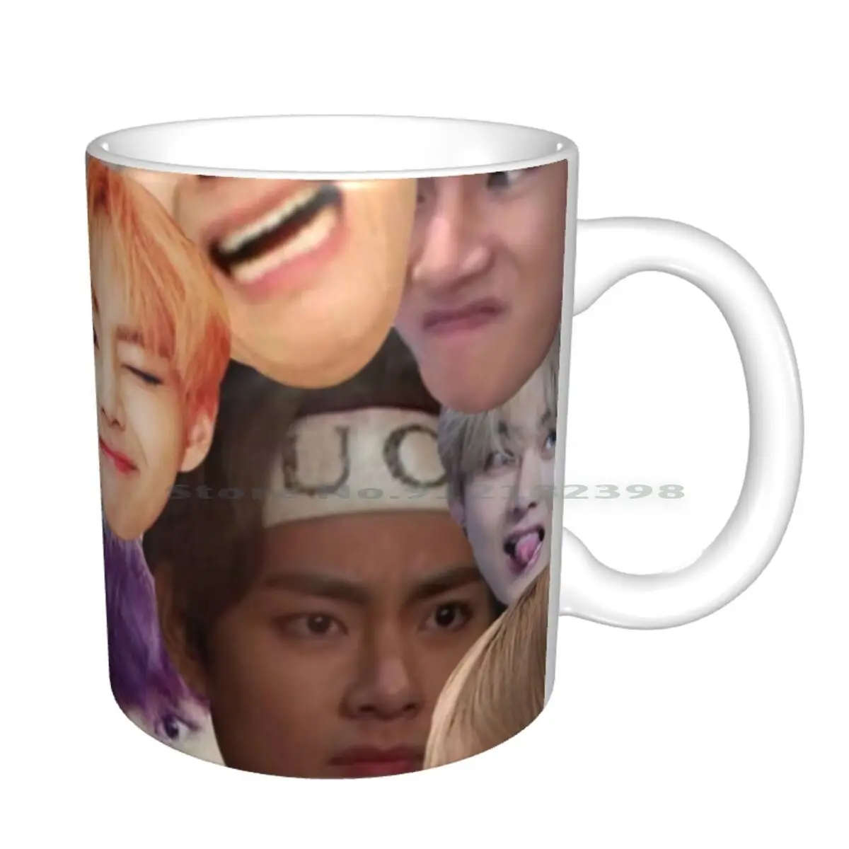 Taehyung Collage Ceramic Mugs Coffee Cups Milk Tea Mug V Jin Kpop Seokjin Eatjin Kim Seokjin Kim Namjoon Meme Min Yoongi Park