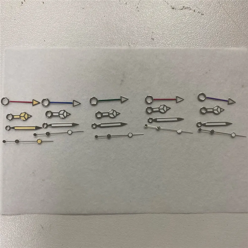 GMT Watch Hands Green Luminous 4- Needle for Mingzhu 3804 GMT Automatic Watch Movement Repair Parts