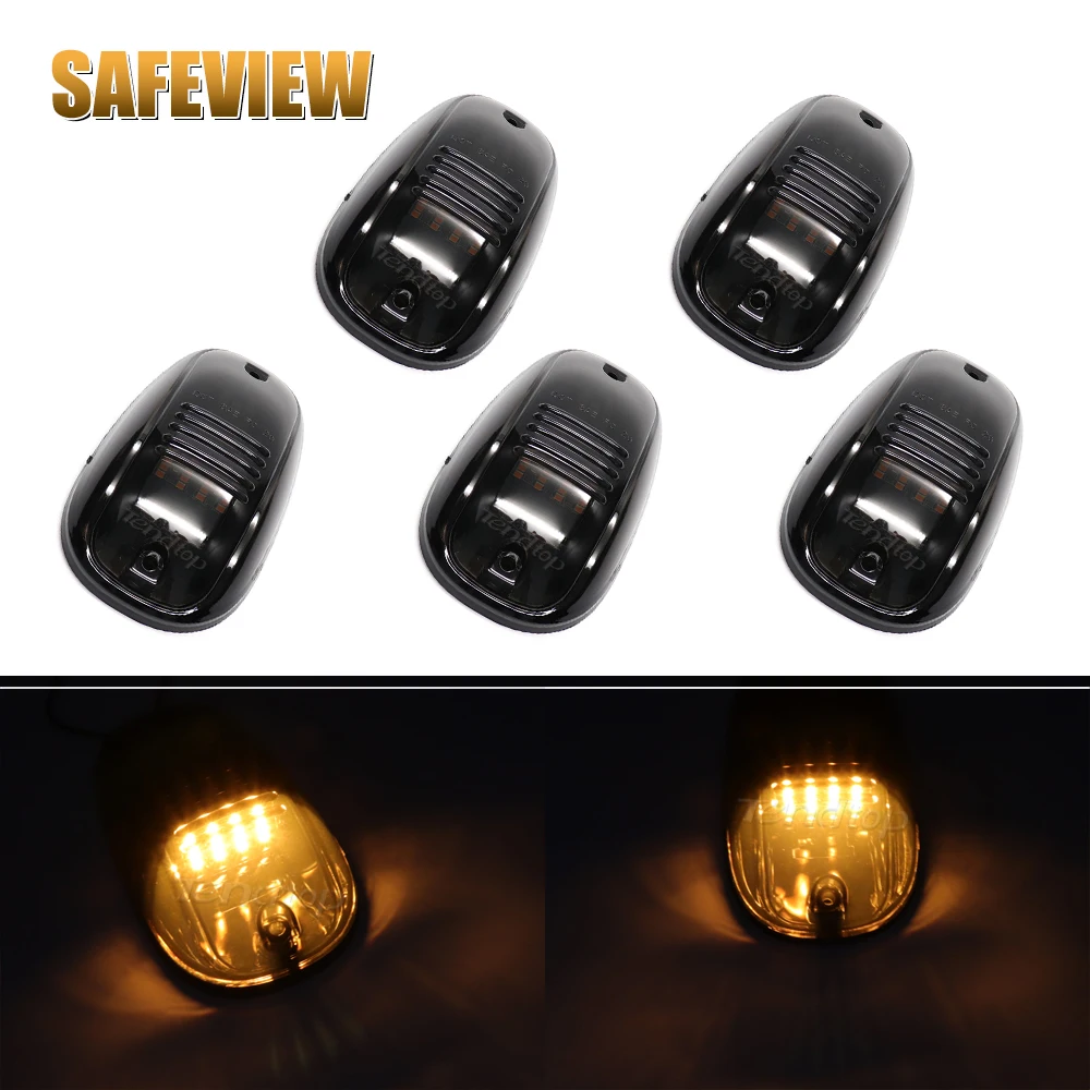 5pcs Roof Running Light Styled Universal 2003-2017 For Dodge Ram Heavy Duty Pickup Dome Roof Cab Marker Clearance Light