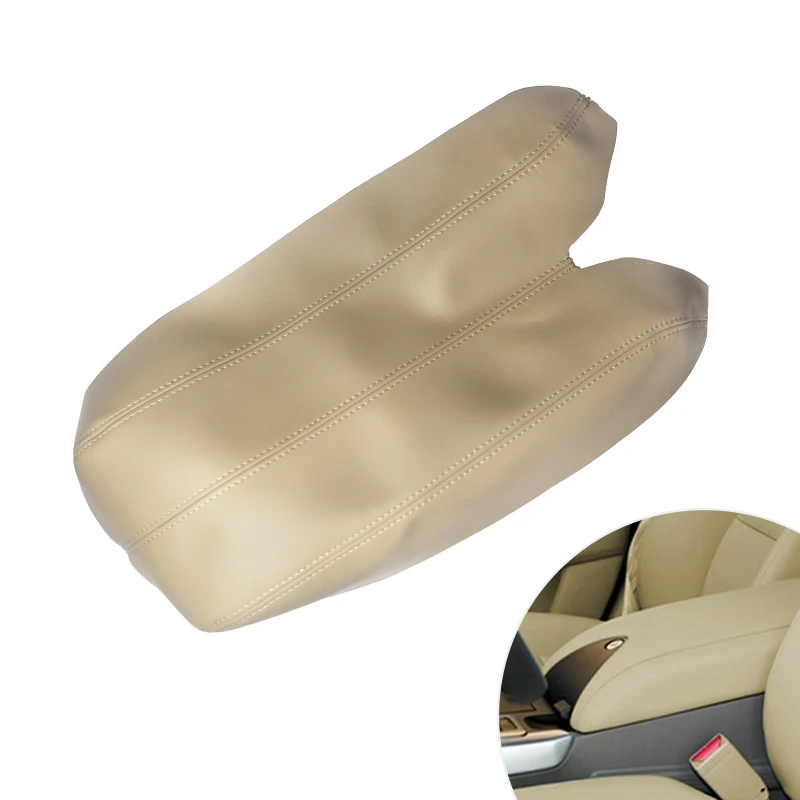 For Acura RDX 2007 2008 2009 2010 2011 2012 Microfiber Leather Center Console Lid Armrest Box Cover Protective Trim Beige