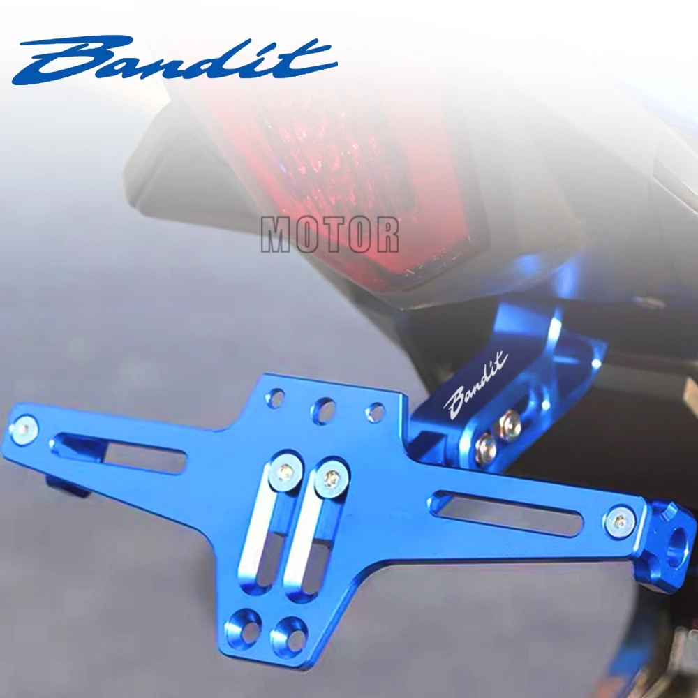 

For SUZUKI GSF 250 600 600S 650 650S 650N 1200 1250 Bandit 650S Motorcycle Adjustable Rear License Plate Mount Holder LED Ligh