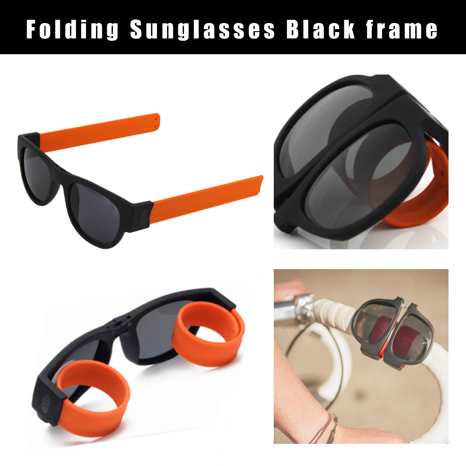 Car Sunglasses Slap Folding Women Men Wristband Outdoor Driving Designer Foldablen Roll Vintage Square Trend Slappable Bracelet