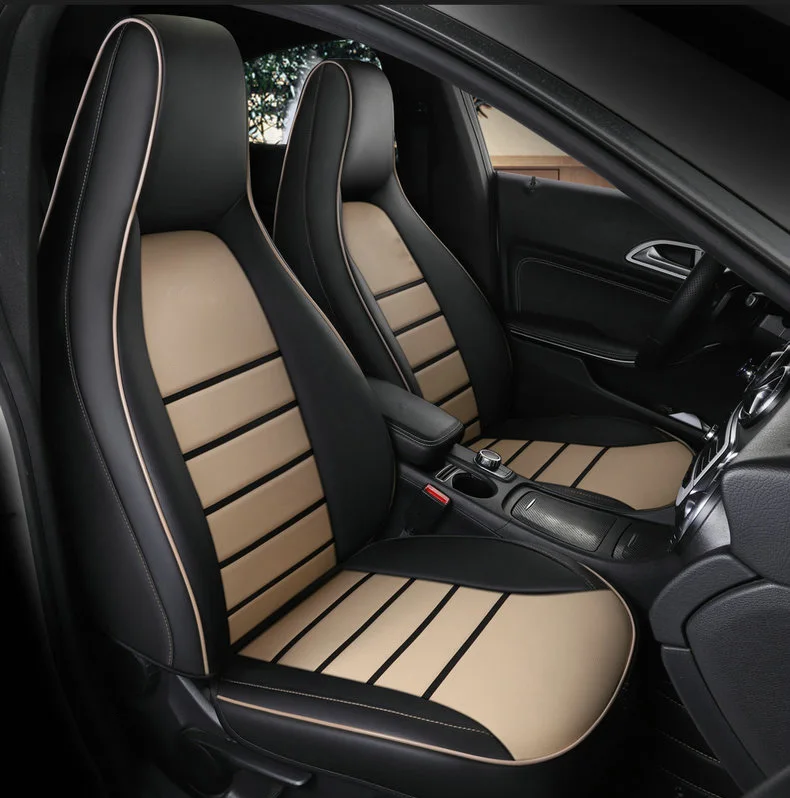 Custom Alleen 2 Voorste Auto Bekleding Voor Mercedes-Benz Gla200 Gla260 Cla200 Cla 220 Cla260 Een 180 A200 auto Accessoires Auto Styling