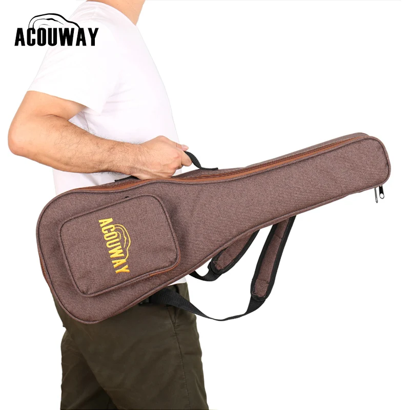 Acouway 21inch 23inch 26inch Ukulele Bag Soprano concert tenor ukulele bag Case 10mm Cotton Padding Hawaii Small Guitar Bag