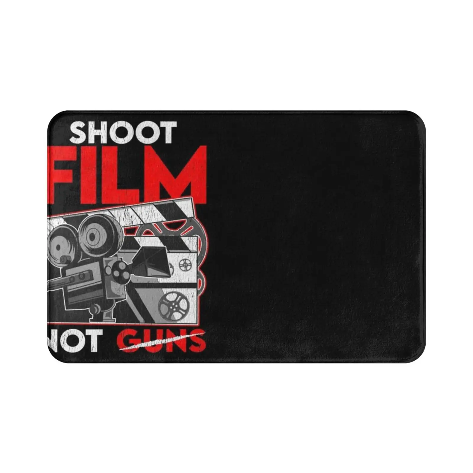 Shoot Film Not Guns Peaceful Filmmaker Director Carpet Mat Rug Cushion Soft Shoot Film Not Guns Shooting Film Shoot