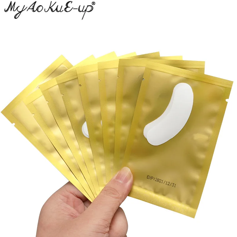 New Thinner Mini Eye Patches For Eyelash Extension 50pairs Planting Grafted Eyelashes Pad Affixed Collagen Smooth Lint Isolation