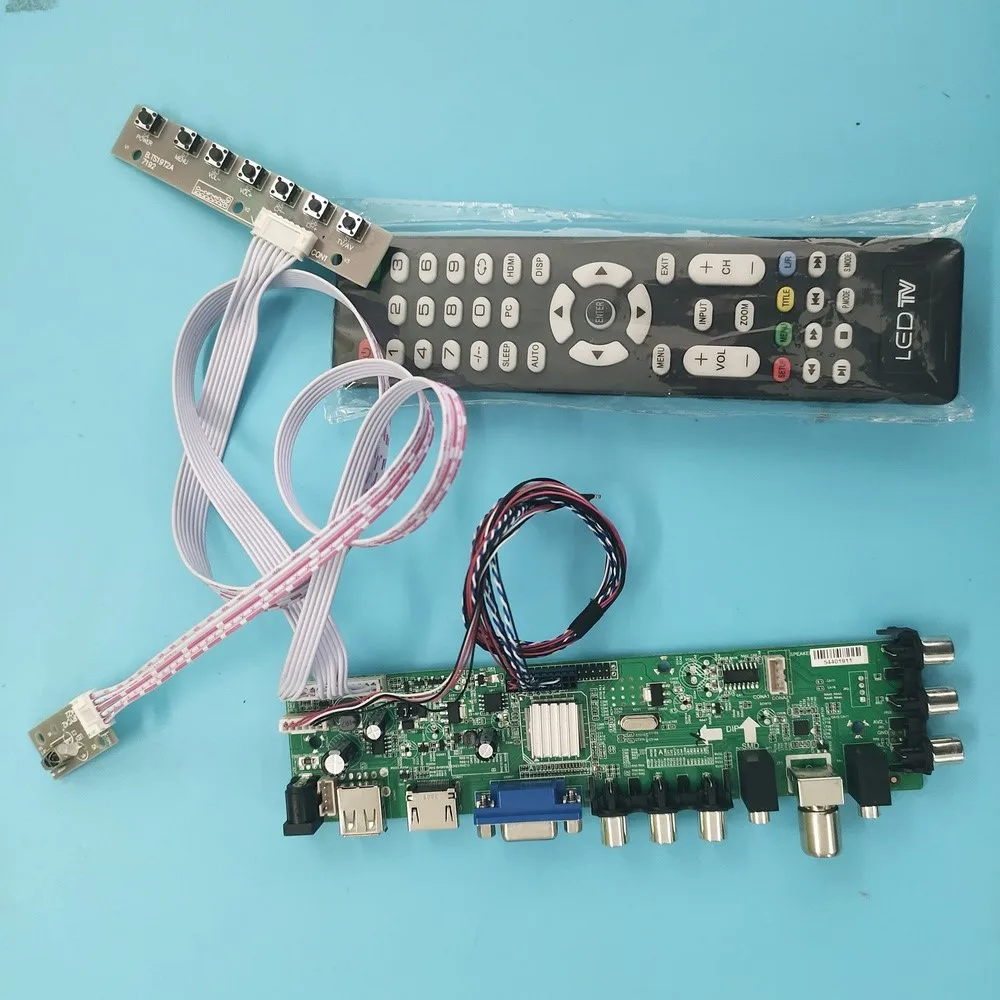 Jogo Remoto da Placa do Controlador do Sinal Digital Dvb 40pin Vga Avoirdupois Diodo Emissor de Luz Tevê Lvds Usb Hdmi 1366×768 N140bge-l33 14